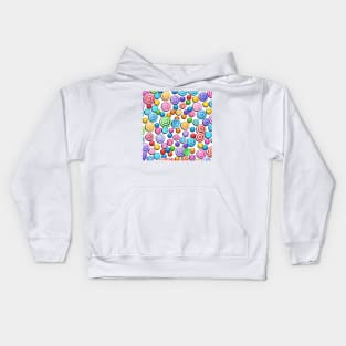 Assorted Candies on White Background (MD23HWN032b) Kids Hoodie